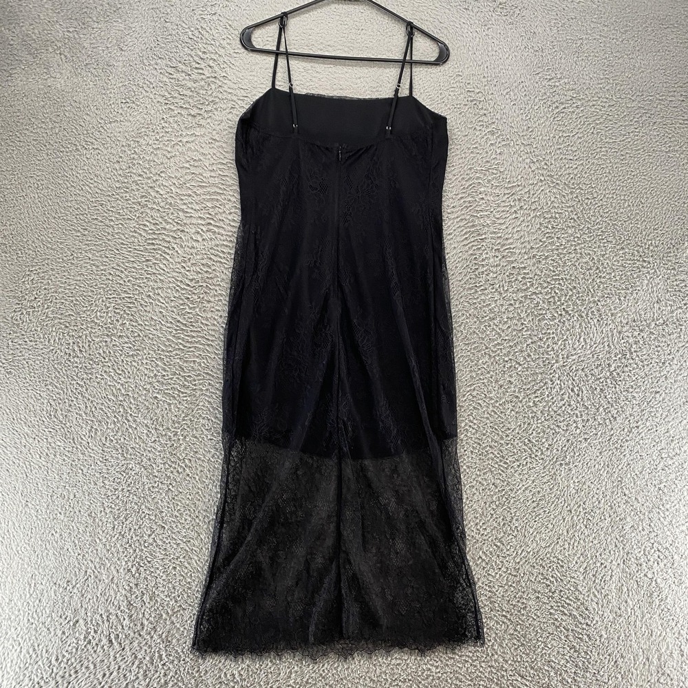Abercrombie & Fitch Lace Slip Dress Womens‎ M Black Midi Whimsigoth Y2K - Picture 11 of 13